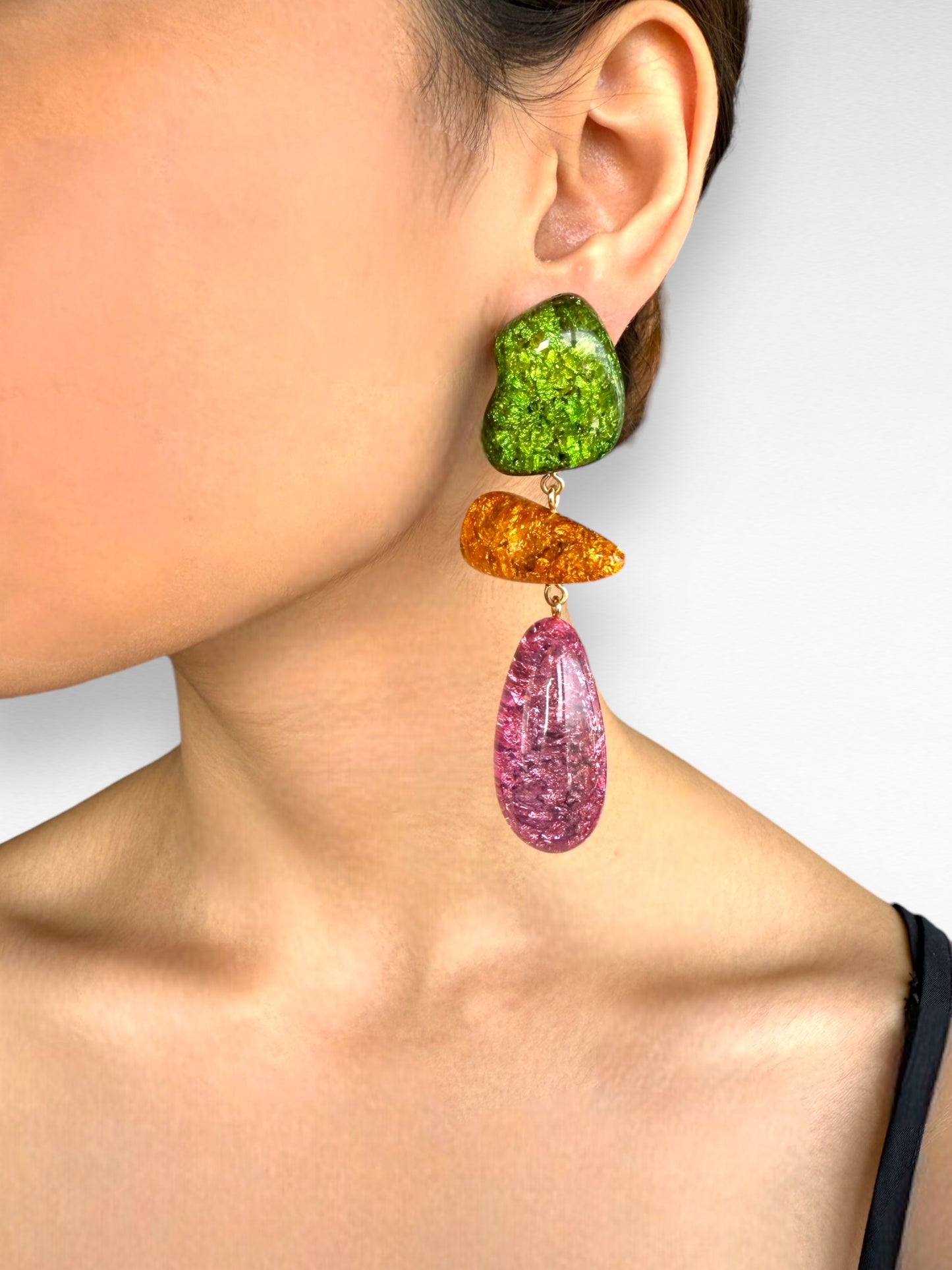 Colour Popping Resin Earrings