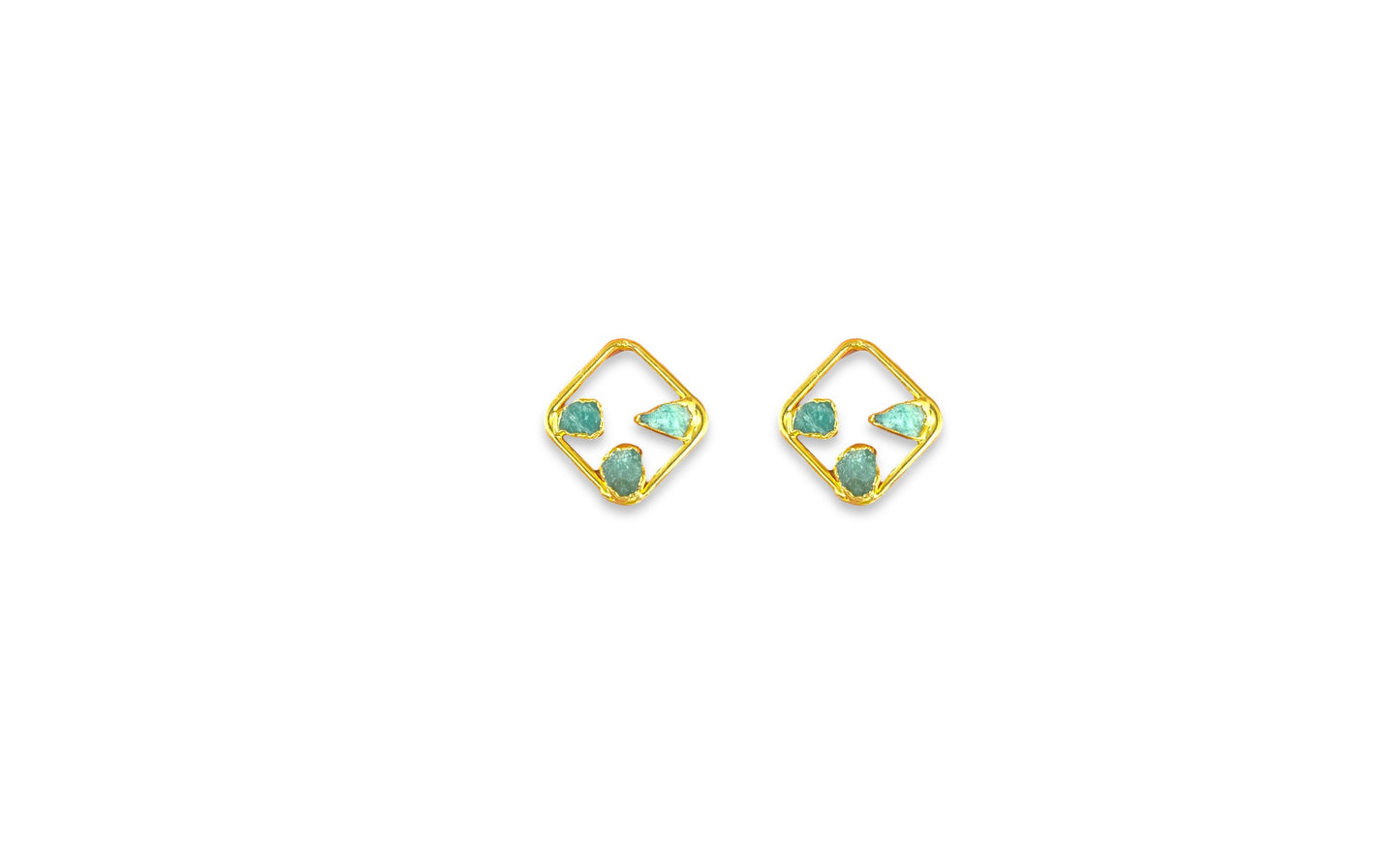 Jade Square Earrings