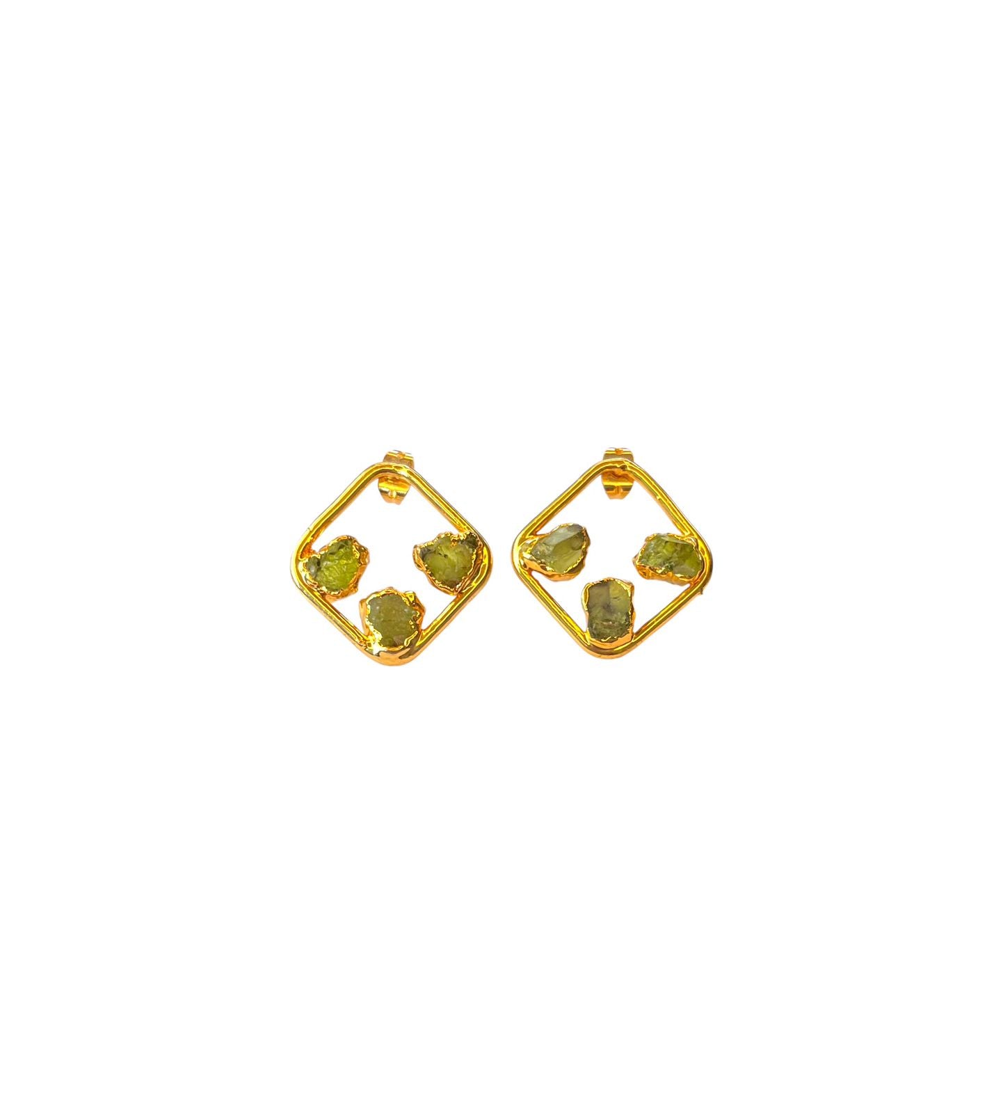 Sage Square Earrings